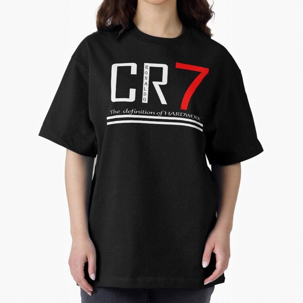 Christiano Ronaldo T-shirts Oversized T-Shirt Represent FIFA World Cup 2026 Group Stage Celebrating CR7, France and Portugal Energy, Soccer Culture, Superstar Moments, National Team Dreams and Competitive Fire; Great for Watch Parties, Sports Bars,