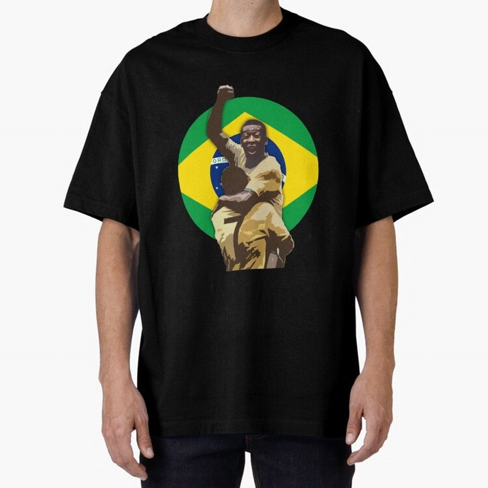 Pele Greates Footbal Player in History - Joga Bonito Oversized T-Shirt Celebrate the Road through FIFA World Cup 2026 Group Stage for Fans of Mbappe and Neymar and Spain, Bringing Football Passion, Legendary Performances, Festival Vibes and