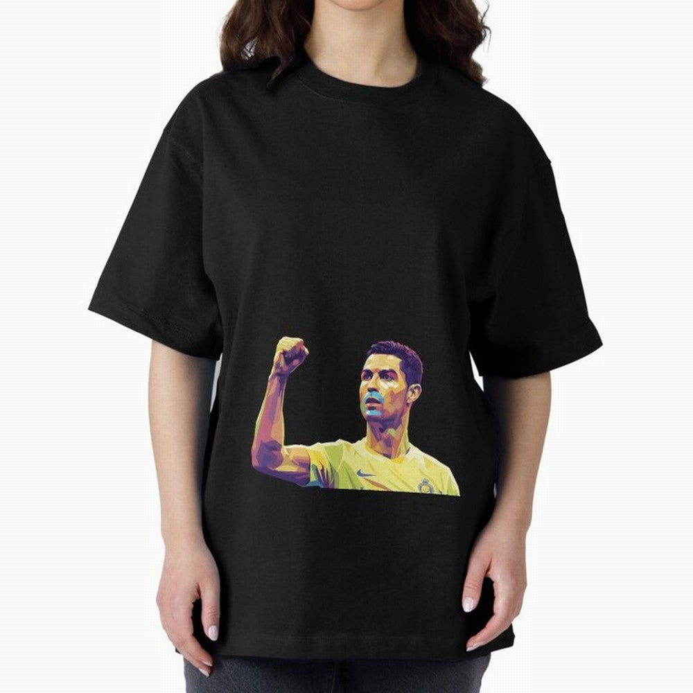 Ronaldo pop art Oversized T-Shirt Support Iconic Players in FIFA World Cup 2026 USA Canada Mexico Connected to Neymar, Brazil, Portugal and Argentina Energy, Soccer Culture, Superstar Moments, National Team Dreams and Competitive Fire; Ideal for
