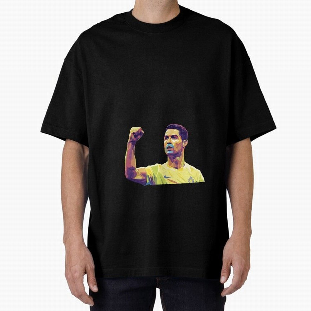Ronaldo pop art Oversized T-Shirt Support Iconic Players in FIFA World Cup 2026 USA Canada Mexico Connected to Neymar, Brazil, Portugal and Argentina Energy, Soccer Culture, Superstar Moments, National Team Dreams and Competitive Fire; Ideal for