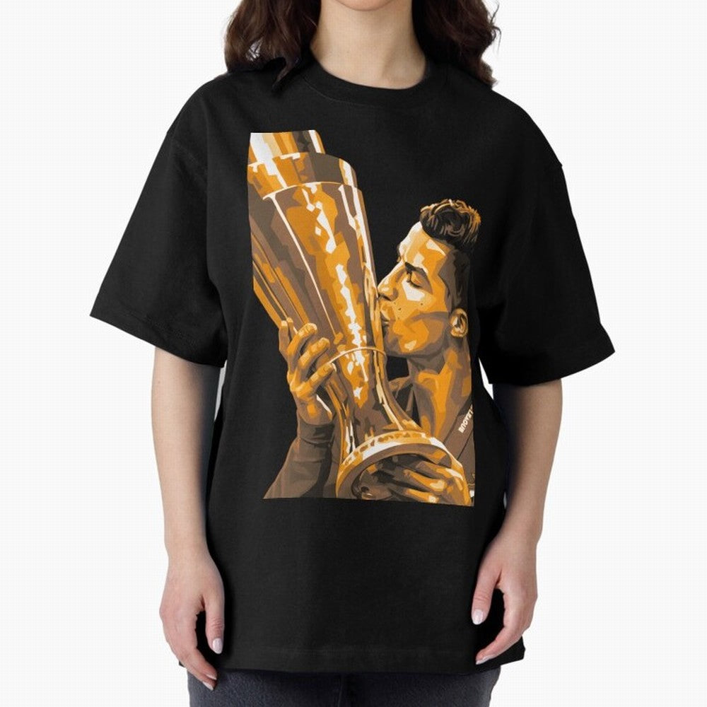 Ronaldo Oversized T-Shirt Celebrate Rivalries and Pride in FIFA World Cup 2026 Group Stage Spirit, Centered on England, Messi and Cristiano Ronaldo, Global Supporter Spirit, Legendary Goals, National Colors and Tournament Celebration; Ideal for