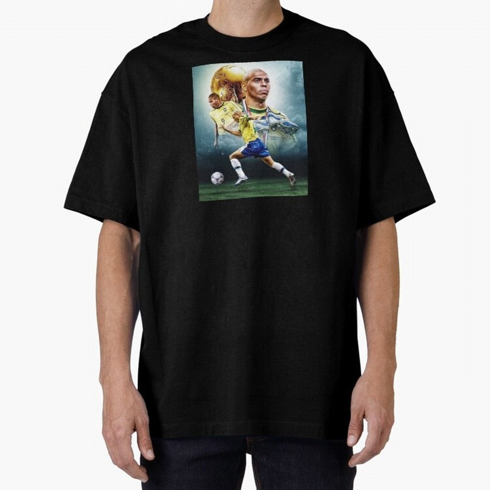 wallpaper Ronaldo Nazario Oversized T-Shirt Celebrate Soccer Greatness during FIFA World Cup 2026 Celebrating Haaland and Mbappe, Brazil Energy, Vintage Soccer Flavor, Modern Football Stars, National Flags and Final Night Emotion; Ideal for Fans