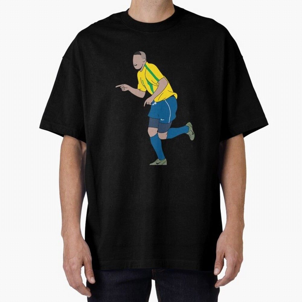 Ronaldo R9 Brazil (2002 WC) Oversized T-Shirt Bring a Vintage Feel to FIFA World Cup 2026 for Fans of Cristiano Ronaldo, Haaland and CR7 and Argentina, Bringing Classic Soccer Heritage, Championship Pressure, Fan Loyalty and International Pride;