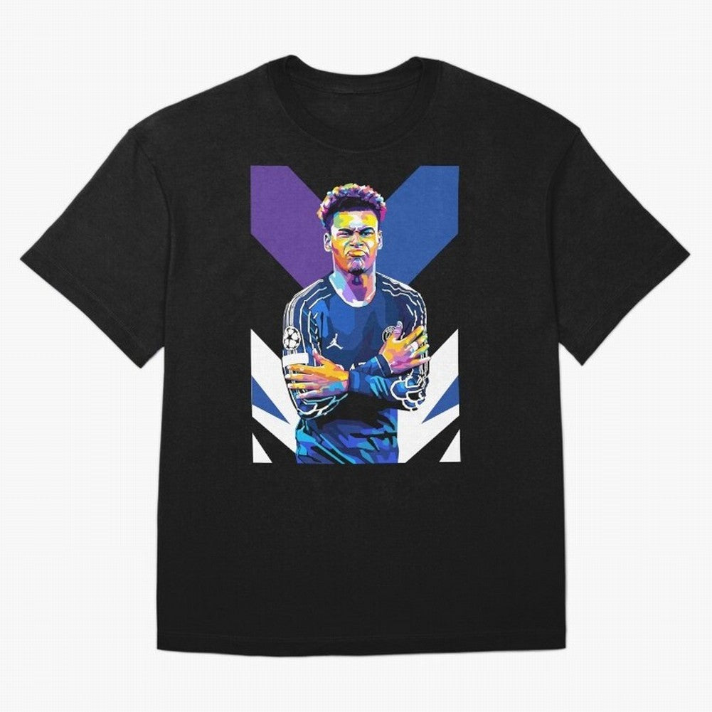 Desire Doue in WPAP Style Oversized T-Shirt Live the Energy of Match Day Hype around FIFA World Cup 2026 Group Stage, Messi, CR7 and Mbappe, Spain, Champion Mindset, Group Stage Buzz, Knockout Tension and Passionate Fan Culture; Made for Die Hard