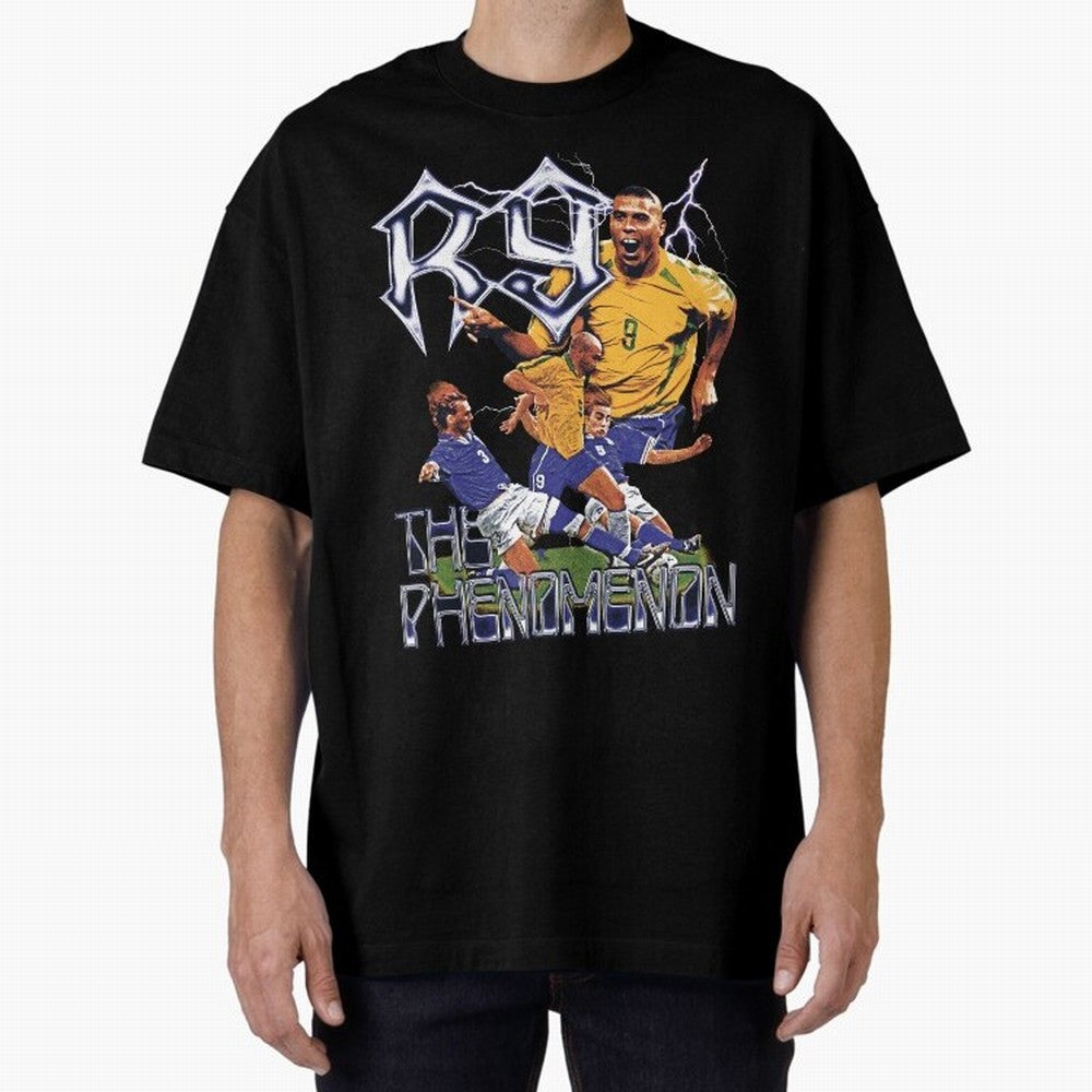 R9, The Phenomenon Oversized T-Shirt Join FIFA World Cup 2026 Group Stage Spirit, Driven by Portugal, Spain and Germany, Mbappe, Stadium Memories, Football Loyalty, International Chants and Championship Tradition; Made for Die Hard Supporters,