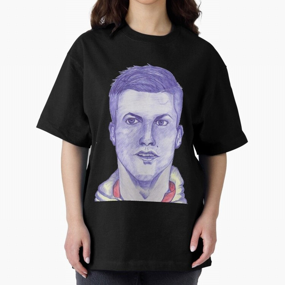 C-Ronaldo portrait drawing Oversized T-Shirt Bring Bold Fan Energy to the FIFA World Cup 2026 USA Canada Mexico Journey through Cristiano Ronaldo, Haaland and CR7 Highlights, Spain and Netherlands Pride, Soccer Culture, Superstar Moments, National