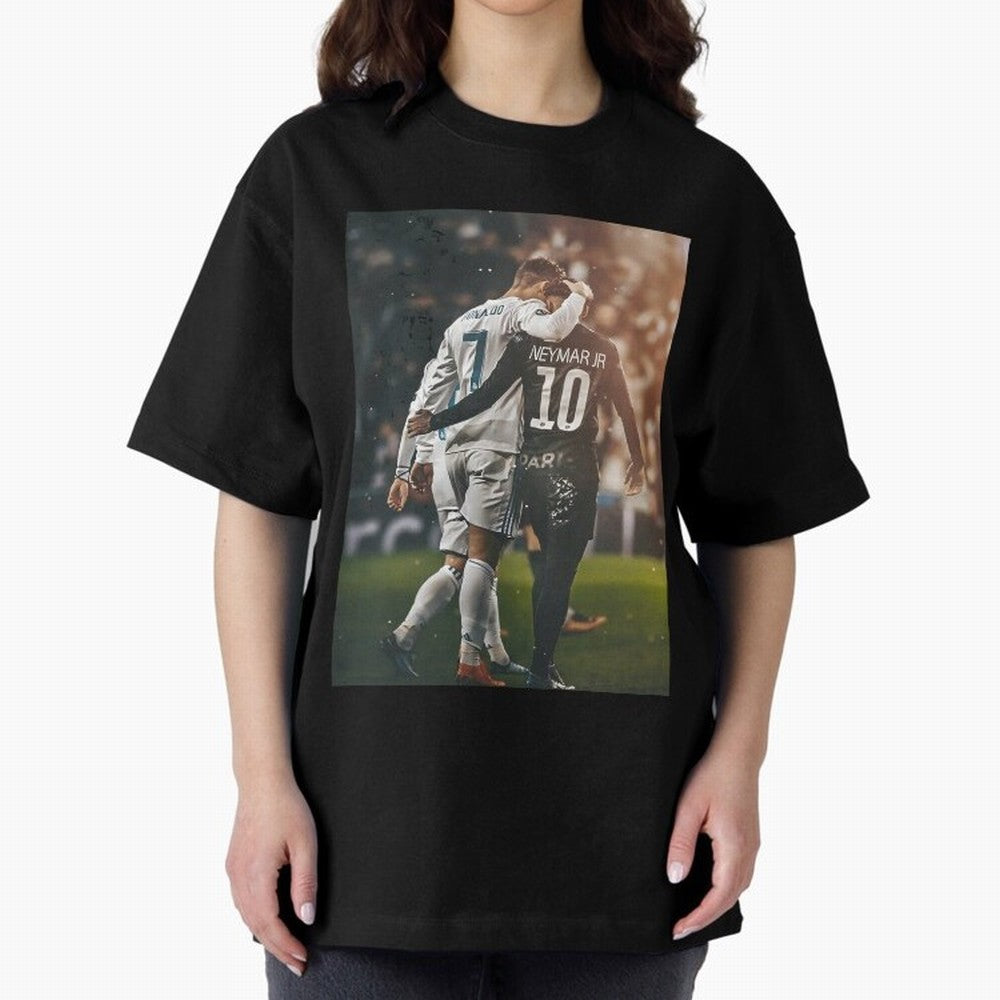 Neymar and Ronaldo Poster	 Oversized T-Shirt Fuel Your Fan Pride for Match Day Hype around FIFA World Cup 2026 USA Canada Mexico, Cristiano Ronaldo, England and Germany, Stadium Memories, Football Loyalty, International Chants and Championship