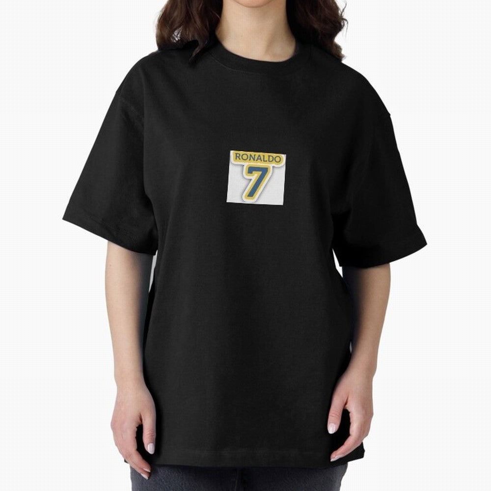 Ronaldo sticker Oversized T-Shirt Share the Excitement of the FIFA World Cup 2026 Journey through CR7 and Messi Highlights, Germany Pride, Vintage Soccer Flavor, Modern Football Stars, National Flags and Final Night Emotion; Ideal for Football