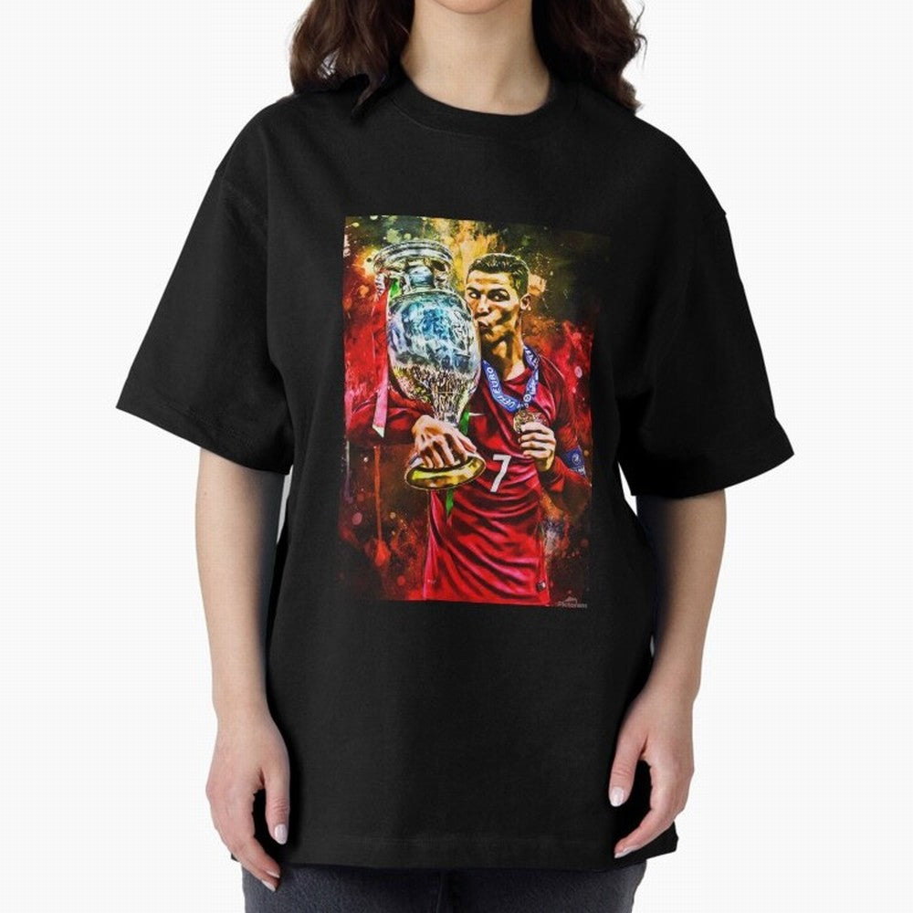 Christiano Ronaldo Oversized T-Shirt Celebrate Football Dreams Across FIFA World Cup 2026 Spirit, Connected to France, Cristiano Ronaldo, Goal Celebration Energy, Supporter Heritage, Football Icons and Worldwide Tournament Joy; Great for Watch