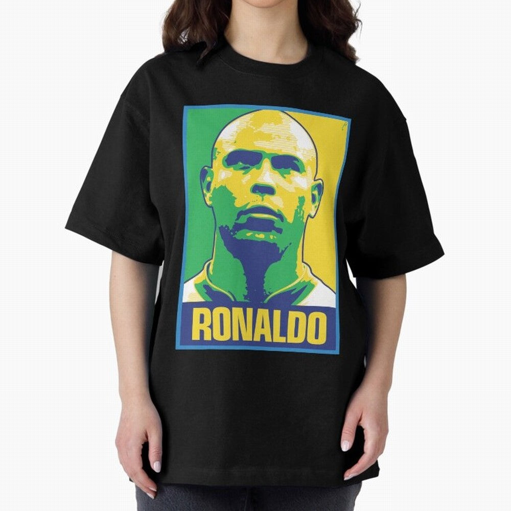Ronaldo - BRAZIL Oversized T-Shirt Fuel FIFA World Cup 2026 Group Stage Celebrating Cristiano Ronaldo, Haaland and CR7, Argentina Energy, Championship Spirit, Famous Goals, Roaring Crowds and International Football Unity; Made for Collectors Who