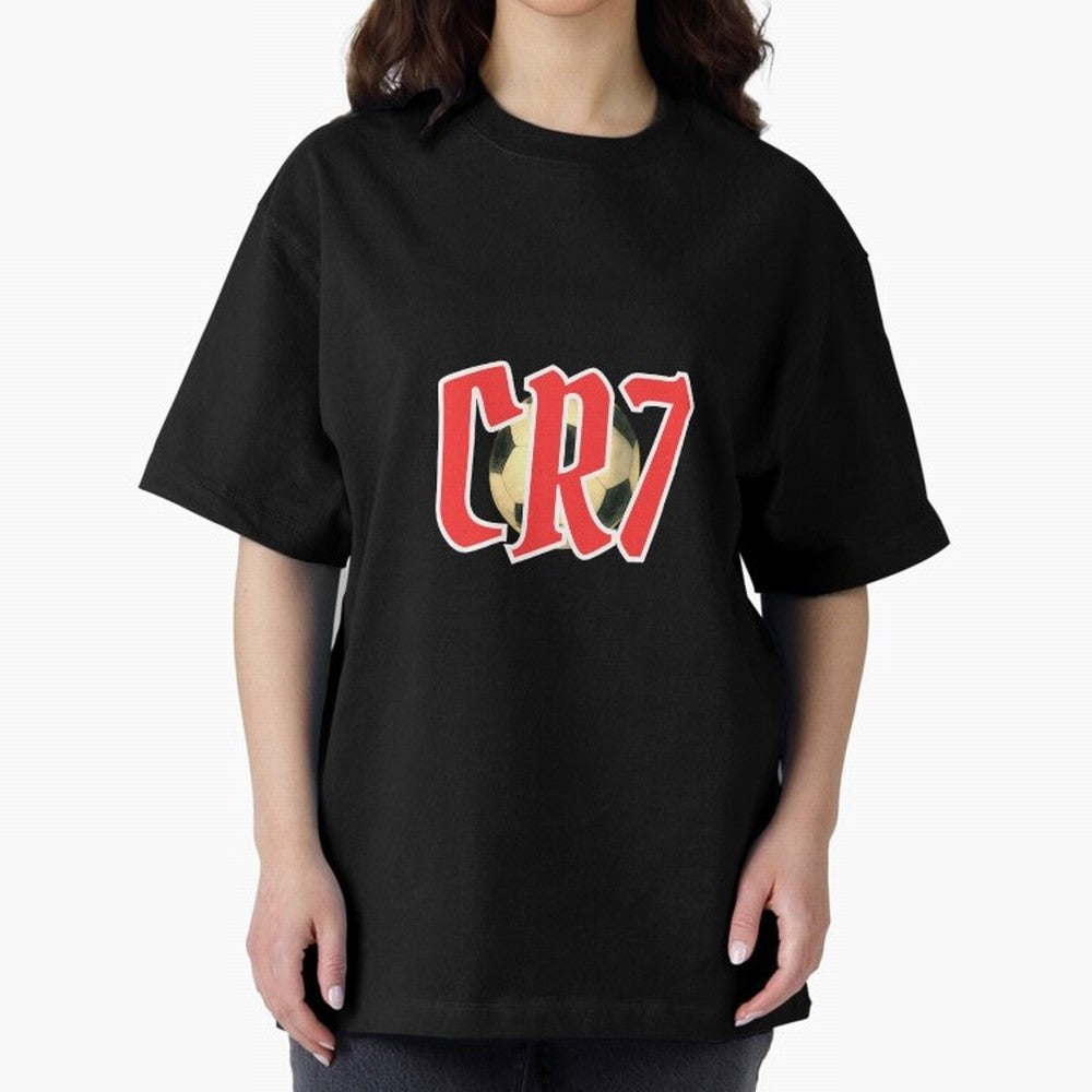 CR7 RED Oversized T-Shirt Carry the Dream of Match Day Hype around FIFA World Cup 2026 Group Stage, CR7, France, Stadium Memories, Football Loyalty, International Chants and Championship Tradition; Ideal for Passionate Fans Who Love Underdog