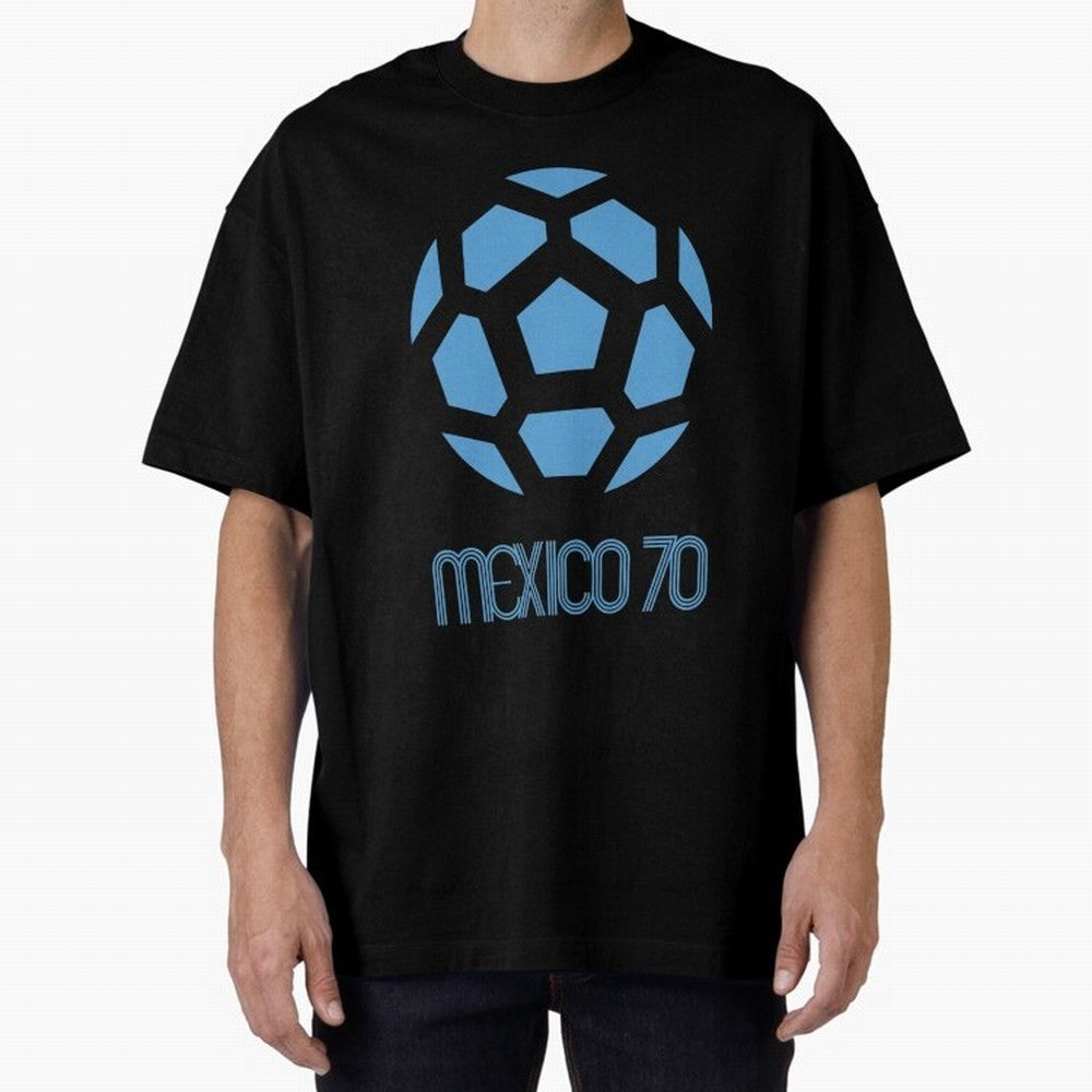 Retro World Cup 70 Logo Oversized T-Shirt Cheer through Every Moment of Global Football Passion for FIFA World Cup 2026, Celebrating Messi, Neymar and Mbappe, France, Fan Favorite Moments, National Team Passion, Big Match Drama and Soccer History;