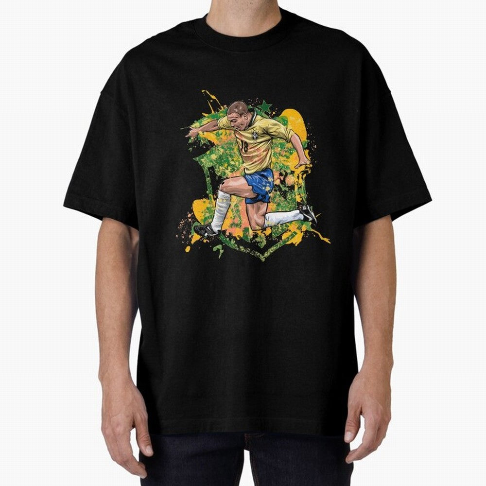 Ronaldo Nazario de Lima - Fenomeno do Brasil Oversized T-Shirt Support Your Favorite Stars during FIFA World Cup 2026 USA Canada Mexico Highlighting Haaland, England and Germany Energy, Classic Soccer Heritage, Championship Pressure, Fan Loyalty