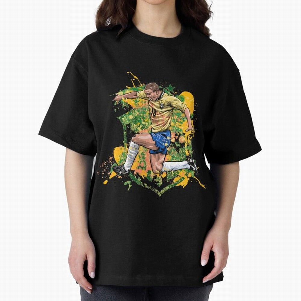 Ronaldo Nazario de Lima - Fenomeno do Brasil Oversized T-Shirt Support Your Favorite Stars during FIFA World Cup 2026 USA Canada Mexico Highlighting Haaland, England and Germany Energy, Classic Soccer Heritage, Championship Pressure, Fan Loyalty