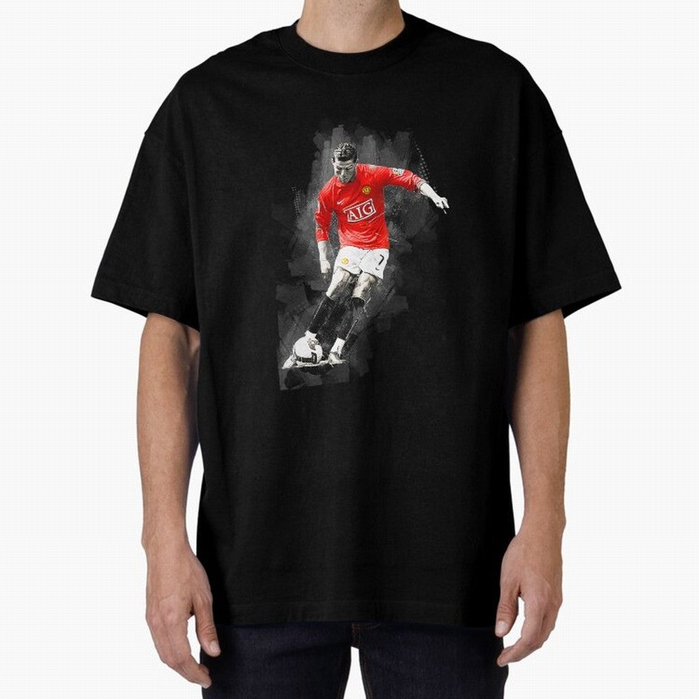Cristiano Ronaldo gift Oversized T-Shirt Celebrate Supporters United by Global Football Passion for FIFA World Cup 2026 USA Canada Mexico, Inspired by Cristiano Ronaldo, Haaland and CR7, Spain, Football Festival Excitement, Trophy Ambitions,