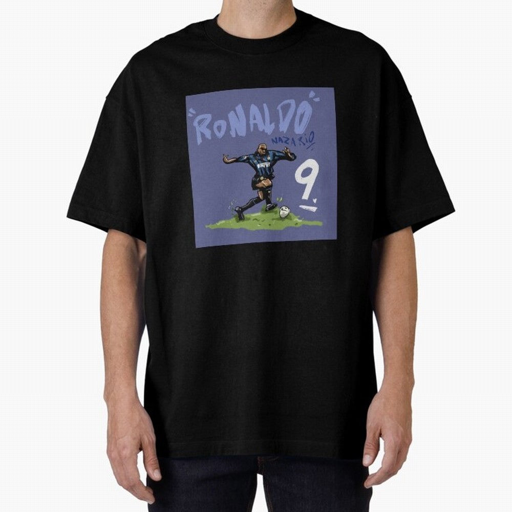Ronaldo Nazario. Oversized T-Shirt Follow the Road to FIFA World Cup 2026 USA Canada Mexico Capturing Messi, Neymar and Mbappe, Spain Energy, Championship Spirit, Famous Goals, Roaring Crowds and International Football Unity; Created for Match Day