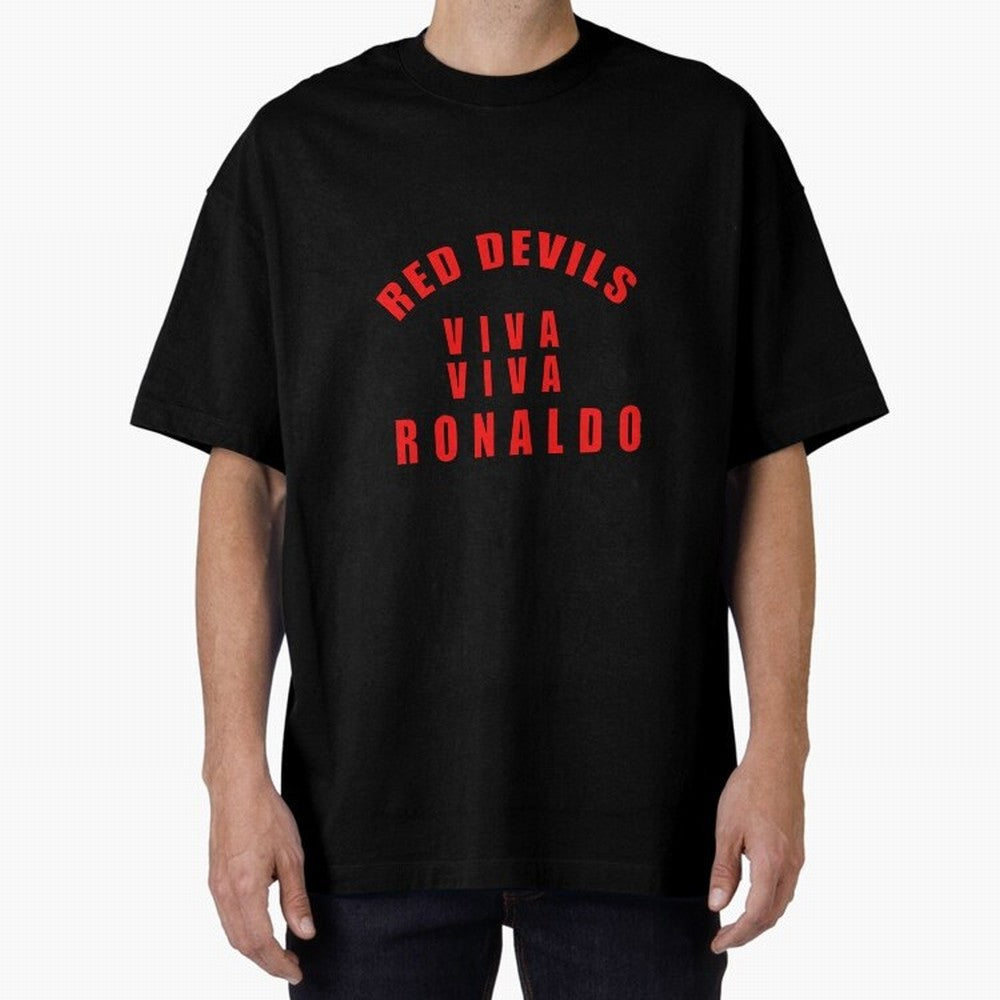 Viva Viva Ronaldo Oversized T-Shirt Celebrate the Magic of FIFA World Cup 2026 USA Canada Mexico for Fans of Messi, Neymar and Mbappe and Argentina, France and Brazil, Bringing Vintage Soccer Flavor, Modern Football Stars, National Flags and Final