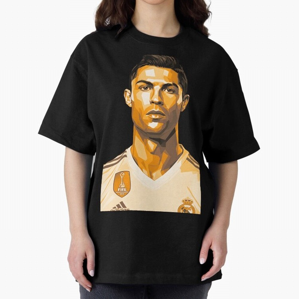 Ronaldo Oversized T-Shirt Turn Up for FIFA World Cup 2026 Filled with CR7 and Messi, England, France and Netherlands Energy, Classic Soccer Heritage, Championship Pressure, Fan Loyalty and International Pride; Perfect for Supporters Who Want Bold