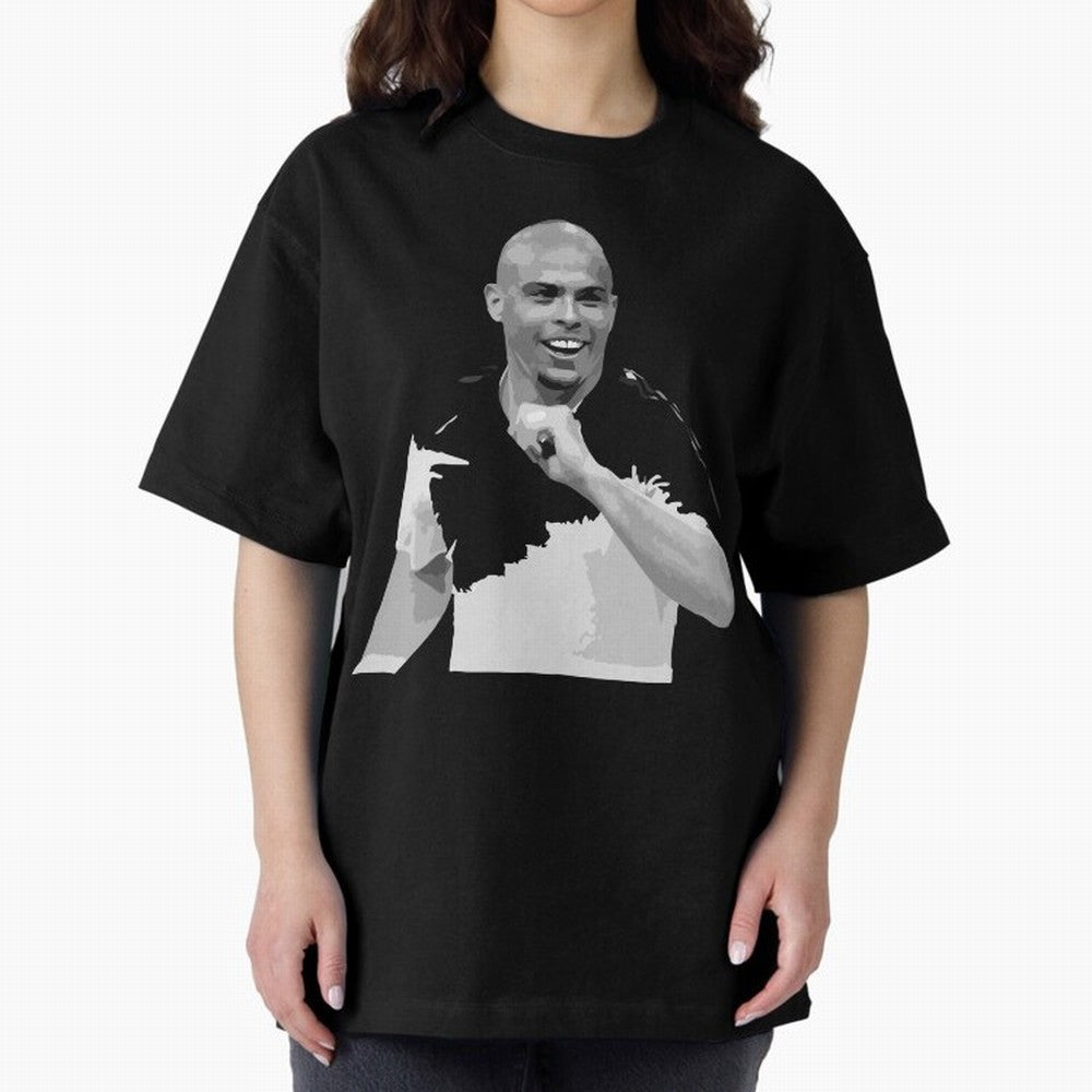R9 Ronaldo Oversized T-Shirt Upgrade Global Football Passion for FIFA World Cup 2026 USA Canada Mexico, Filled with Mbappe, Portugal, Vintage Soccer Flavor, Modern Football Stars, National Flags and Final Night Emotion; Ideal for Football Dads,