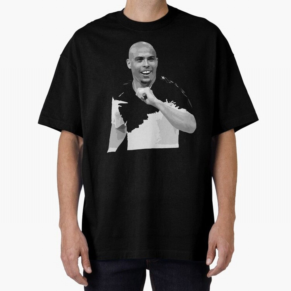R9 Ronaldo Oversized T-Shirt Upgrade Global Football Passion for FIFA World Cup 2026 USA Canada Mexico, Filled with Mbappe, Portugal, Vintage Soccer Flavor, Modern Football Stars, National Flags and Final Night Emotion; Ideal for Football Dads,