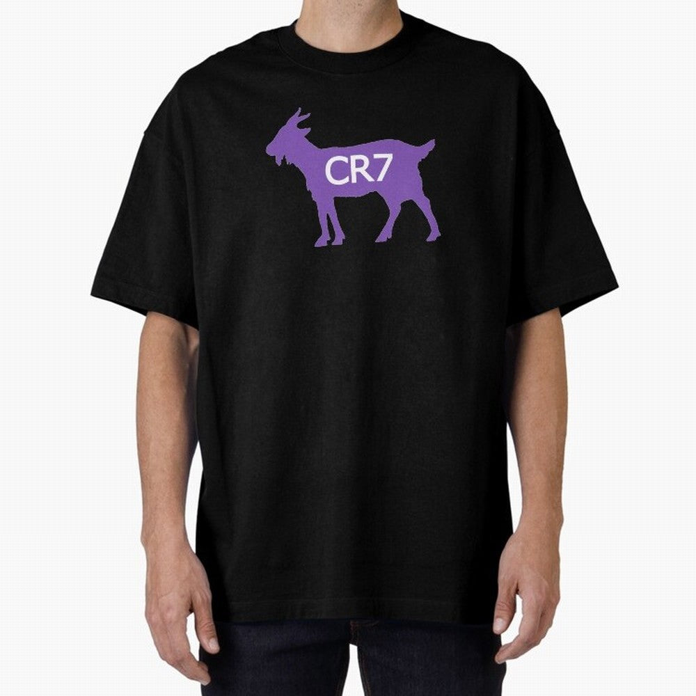 CR7 GOAT Purple Oversized T-Shirt Show Love for Legendary Goals in the FIFA World Cup 2026 Journey through Mbappe Highlights, France and Portugal Pride, Supporter Pride, Iconic Celebrations, Legendary Names and Global Match Day Energy; Ideal for