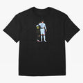 Messi and Ronaldo Reunion Illustration Oversized T-Shirt Showcase FIFA World Cup 2026 Centered on Cristiano Ronaldo, Argentina and Brazil Energy, Classic Soccer Heritage, Championship Pressure, Fan Loyalty and International Pride; Perfect for