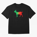 CR7 GOAT Tuga 3 Oversized T-Shirt Stand with FIFA World Cup 2026 USA Canada Mexico for Fans of Messi, Neymar and Mbappe and Portugal, Spain and Germany, Bringing Worldwide Fan Energy, Dramatic Goals, Stadium Lights and Championship Celebrations;