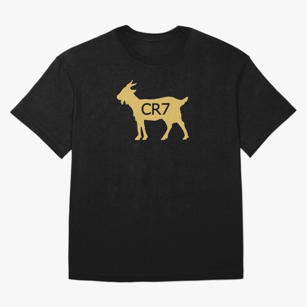 CR7 GOAT Gold Oversized T-Shirt Make Every Kick Count in FIFA World Cup 2026 Spirit, Celebrating Spain and Netherlands, Cristiano Ronaldo, Classic Soccer Heritage, Championship Pressure, Fan Loyalty and International Pride; Built for Supporters