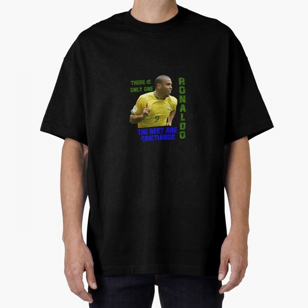 There is only one Ronaldo, the rest are Cristianos - Ronaldo Football Meme Oversized T-Shirt Showcase FIFA World Cup 2026 USA Canada Mexico for Fans of Neymar and Spain, Bringing Championship Spirit, Famous Goals, Roaring Crowds and International