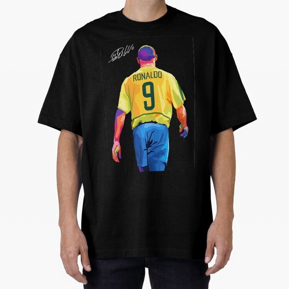 Ronaldo Nazario Oversized T-Shirt Honor the Football Icons of Global Football Passion for FIFA World Cup 2026 USA Canada Mexico, Capturing Mbappe, Brazil, Portugal and Argentina, Sports Nostalgia, International Competition, Famous Players and