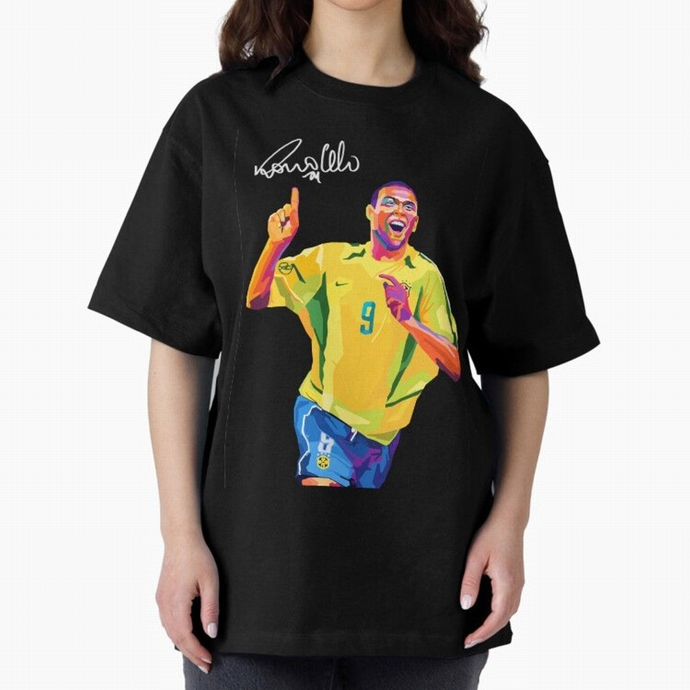 Ronaldo Nazario Pop Art Oversized T-Shirt Show Your Stadium Side during the FIFA World Cup 2026 Journey through Messi and Cristiano Ronaldo Highlights, Portugal, Spain and Germany Pride, Tournament Hype, Historic Matchups, Family Viewing Parties