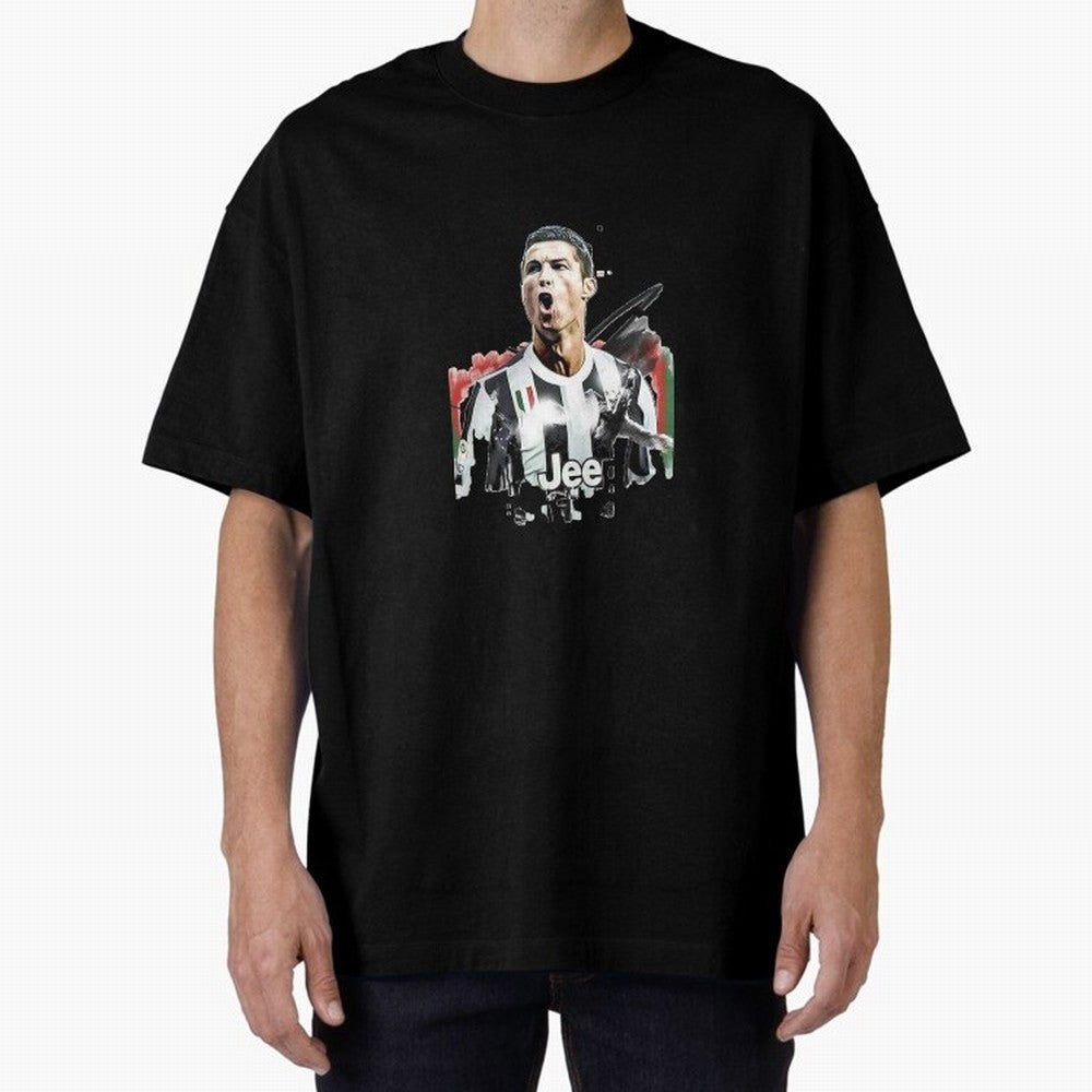 Ronaldo Oversized T-Shirt Keep the Match Day Mood of FIFA World Cup 2026 Group Stage for Fans of Haaland and Portugal, Spain and Germany, Bringing Football Festival Excitement, Trophy Ambitions, Country Rivalries and Star Player Buzz; Perfect for