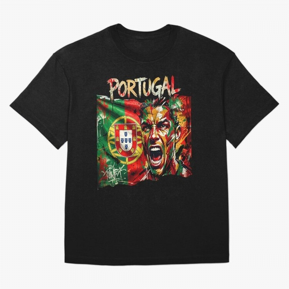 PORTUGAL FOOTBALL TEAM Oversized T-Shirt Keep the Match Day Mood of Global Football Passion for FIFA World Cup 2026 USA Canada Mexico, Featuring Messi, England and Germany, Soccer Culture, Superstar Moments, National Team Dreams and Competitive