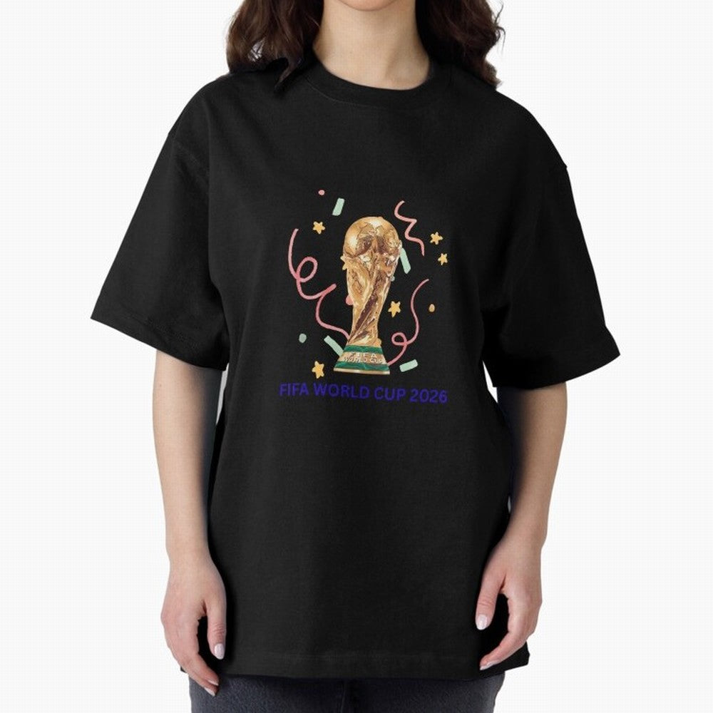 FIFA World Cup 2026 Oversized T-Shirt Stand Proud for Match Day Hype around FIFA World Cup 2026, Cristiano Ronaldo, Haaland and CR7, Argentina and Brazil, Global Supporter Spirit, Legendary Goals, National Colors and Tournament Celebration; Made