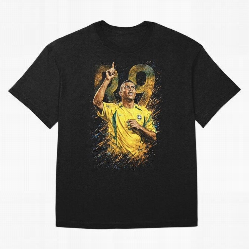 R9 Ronaldo Football Legend Oversized T-Shirt Step into FIFA World Cup 2026 Capturing Messi, CR7 and Mbappe, England and Germany Energy, Soccer Culture, Superstar Moments, National Team Dreams and Competitive Fire; Ideal for Passionate Fans Who Love