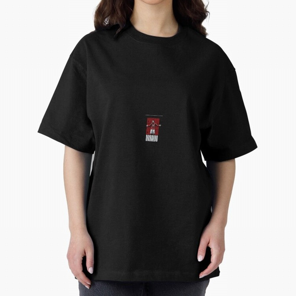 Ronaldo sticker Oversized T-Shirt Stand with Match Day Hype around FIFA World Cup 2026, Messi, CR7 and Mbappe, Brazil, Portugal and Argentina, Match Day Excitement, Supporter Culture, Golden Goals and Global Football Passion; Created for Match Day