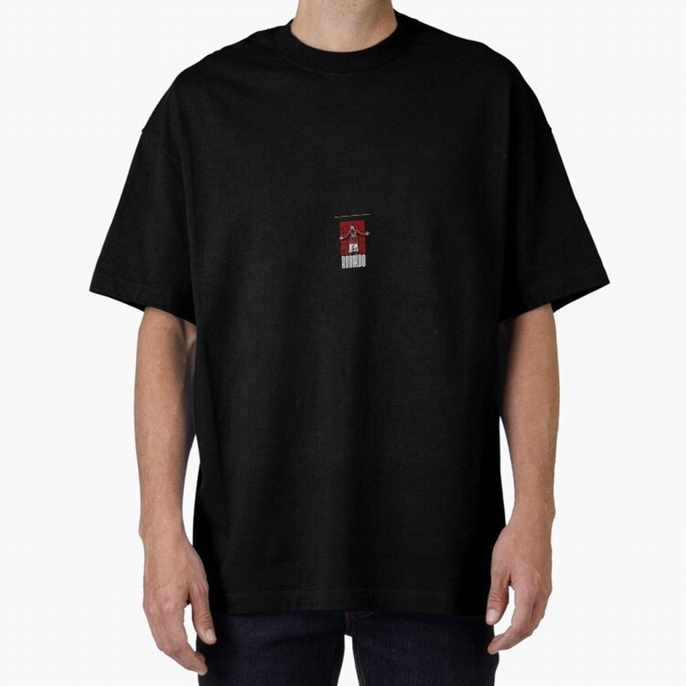 Ronaldo sticker Oversized T-Shirt Stand with Match Day Hype around FIFA World Cup 2026, Messi, CR7 and Mbappe, Brazil, Portugal and Argentina, Match Day Excitement, Supporter Culture, Golden Goals and Global Football Passion; Created for Match Day