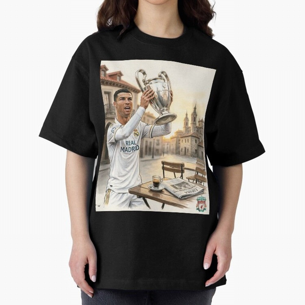 Madrid Oversized T-Shirt Share the Excitement of FIFA World Cup 2026 Group Stage Built around Haaland and Mbappe, Argentina and Brazil Energy, Soccer Culture, Superstar Moments, National Team Dreams and Competitive Fire; Built for Supporters