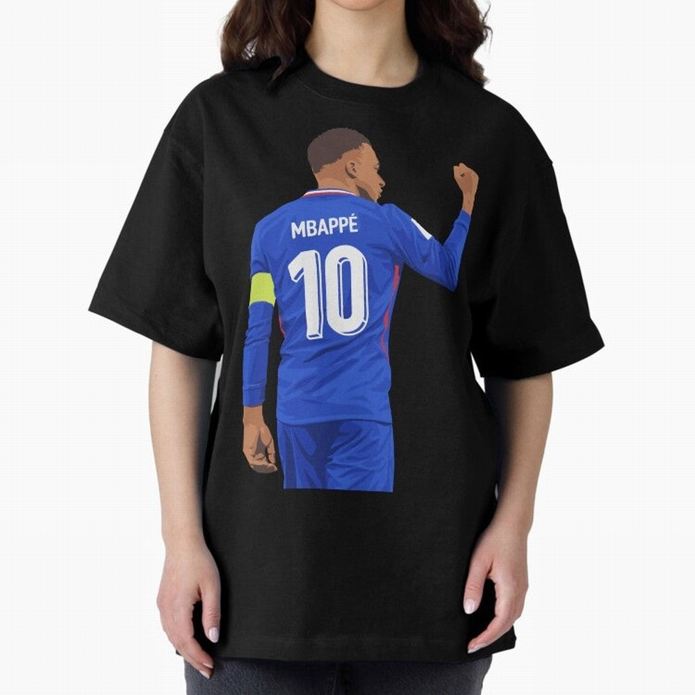 Kylian Mbappe France Oversized T-Shirt Celebrate Football Heritage in Match Day Hype around FIFA World Cup 2026, Neymar, Portugal, Spain and Germany, Worldwide Fan Energy, Dramatic Goals, Stadium Lights and Championship Celebrations; Perfect for