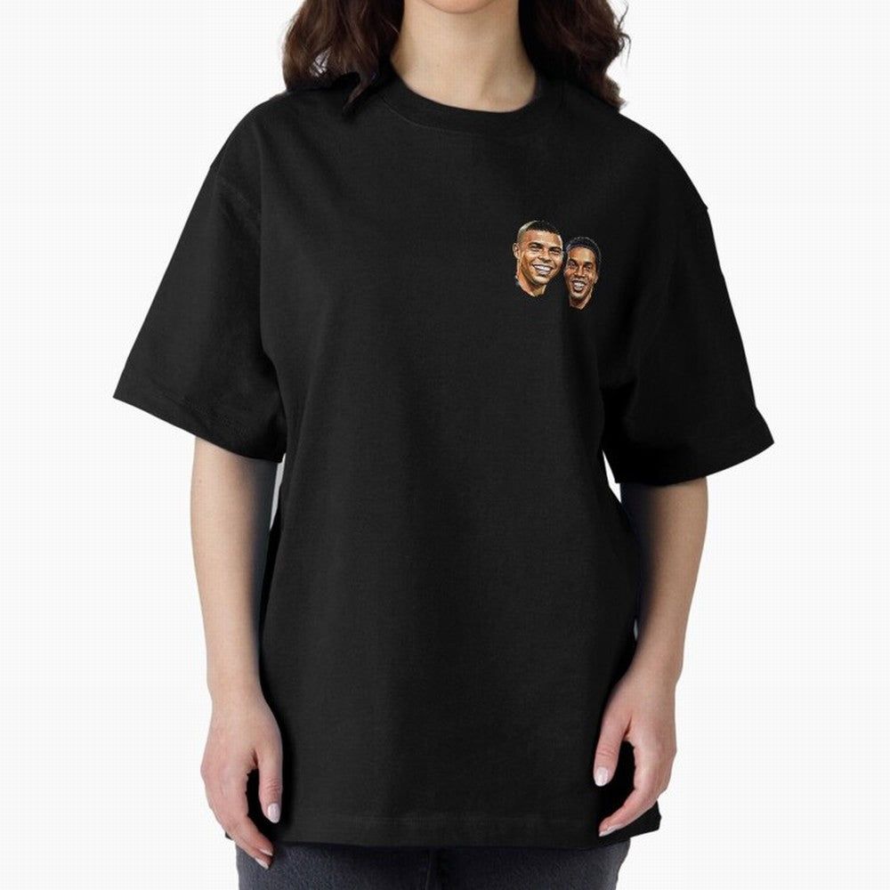 Ronaldo & Ronaldinho: The Legends of Brazil Joga Bonito Oversized T-Shirt Bring International Match Energy to Global Football Passion for FIFA World Cup 2026, Driven by Messi, Neymar and Mbappe, Germany, Championship Spirit, Famous Goals, Roaring