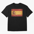 Vintage Distressed Spanish Flag Oversized T-Shirt Support the Legends of Global Football Passion for FIFA World Cup 2026 Group Stage, Centered on Messi, CR7 and Mbappe, England, Tournament Hype, Historic Matchups, Family Viewing Parties and Global