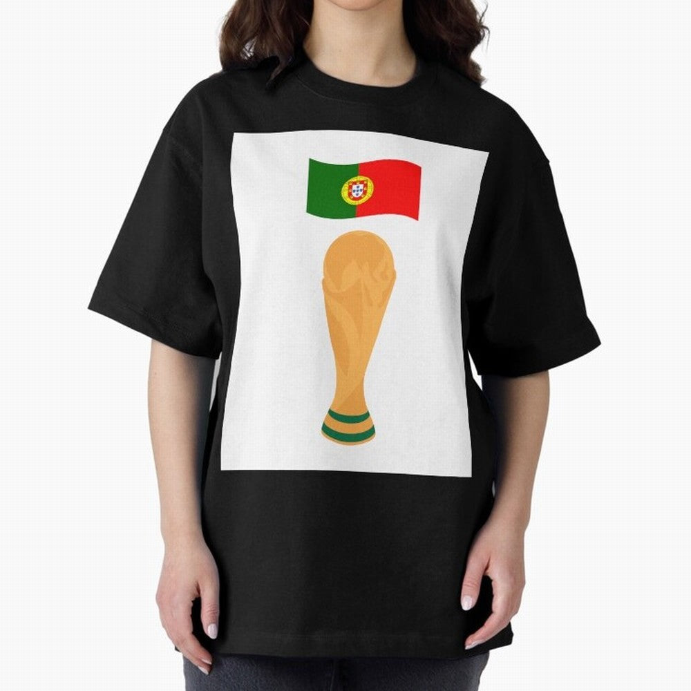 Portugal Football Fan T-Shirt Oversized T-Shirt Live for the Drama of FIFA World Cup 2026 USA Canada Mexico for Fans of Neymar and England, France and Netherlands, Bringing Sports Nostalgia, International Competition, Famous Players and