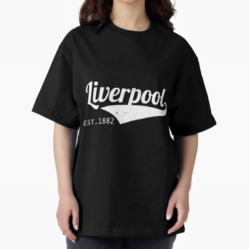Liverpool Oversized T-Shirt Celebrate the Next Chapter of FIFA World Cup 2026 for Fans of Haaland and France and Portugal, Bringing Retro Football Energy, Iconic Rivalries, Trophy Chase Drama and Stadium Atmosphere; Made for Die Hard Supporters,