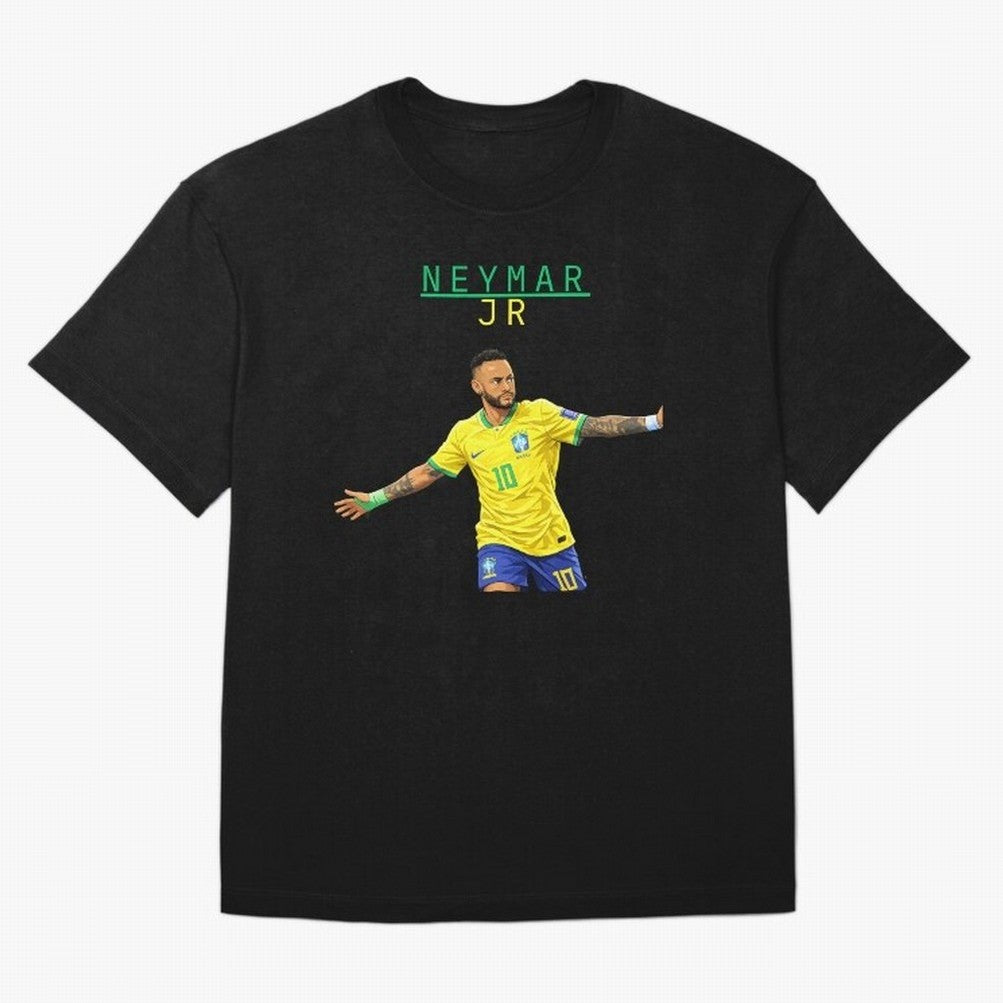 Neymar Oversized T-Shirt Bring Champion Energy into FIFA World Cup 2026 Group Stage Spirit, Capturing France and Portugal, Messi, Neymar and Mbappe, Sports Nostalgia, International Competition, Famous Players and Unforgettable Victories; Great for
