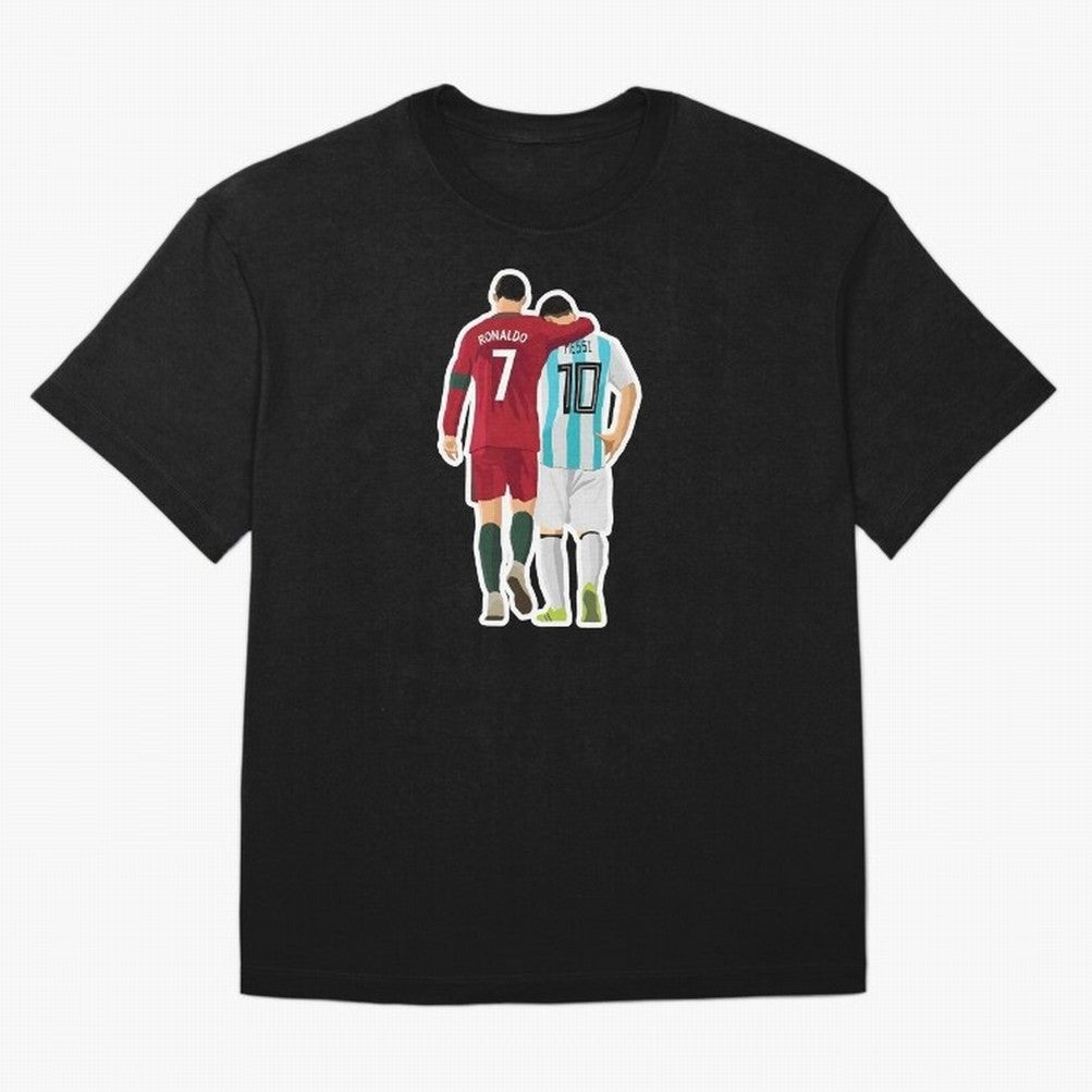 Ronaldo & Messi Oversized T-Shirt Celebrate the Biggest Stage of Global Football Passion for FIFA World Cup 2026 Group Stage, Featuring Mbappe and Neymar, England, Soccer Culture, Superstar Moments, National Team Dreams and Competitive Fire; Ideal