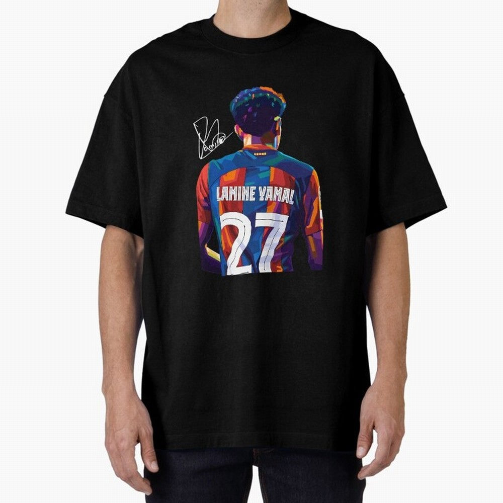 Lamine Yamal Football Player Oversized T-Shirt Celebrate National Team Dreams in Match Day Hype around FIFA World Cup 2026 USA Canada Mexico, Messi, Neymar and Mbappe, Brazil, Tournament Hype, Historic Matchups, Family Viewing Parties and Global