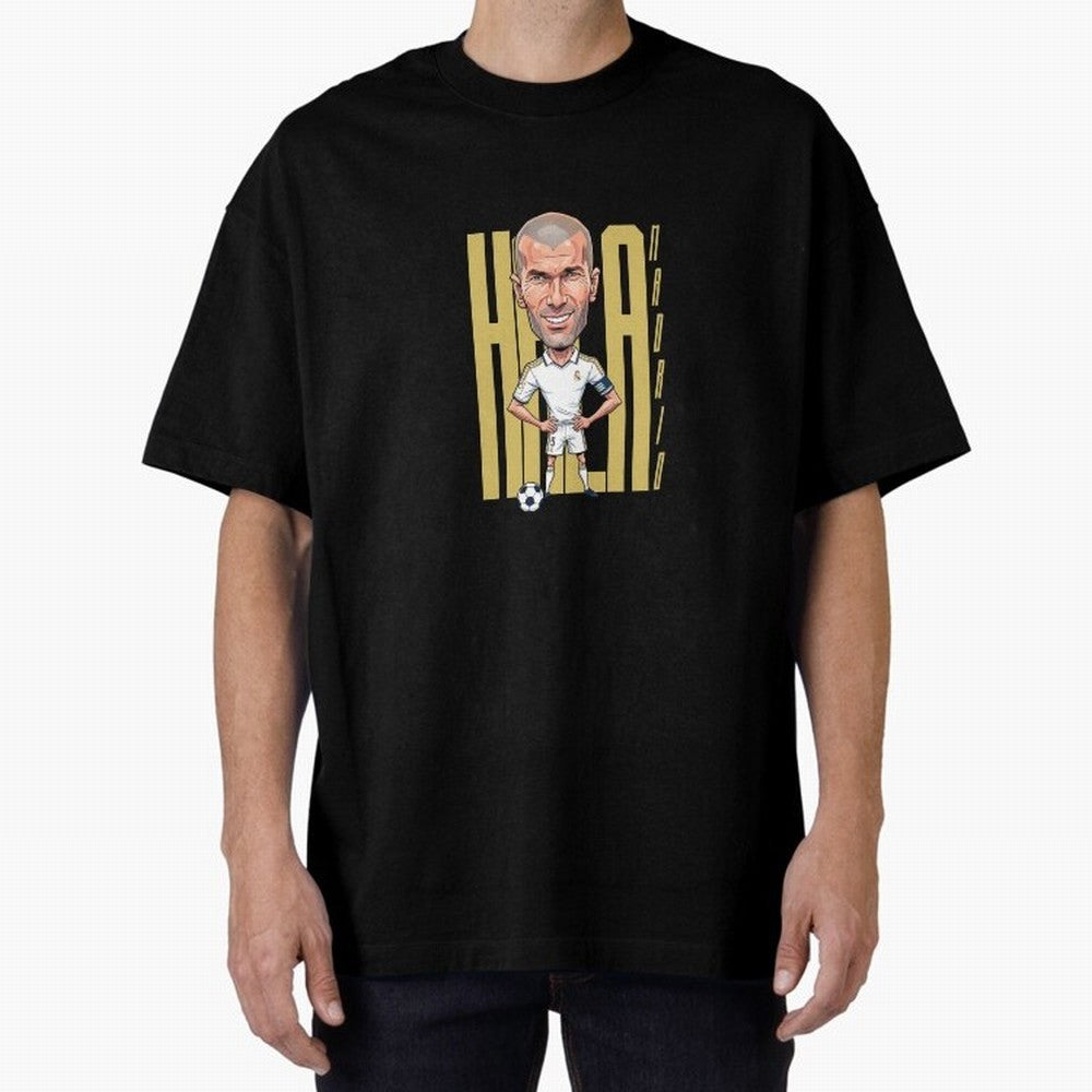 Caricature of Zin¨¦dine Zidane Hala Madrid Oversized T-Shirt Enjoy the Biggest Football Party of Global Football Passion for FIFA World Cup 2026, Made for Mbappe and Neymar, Netherlands, Soccer Culture, Superstar Moments, National Team Dreams and