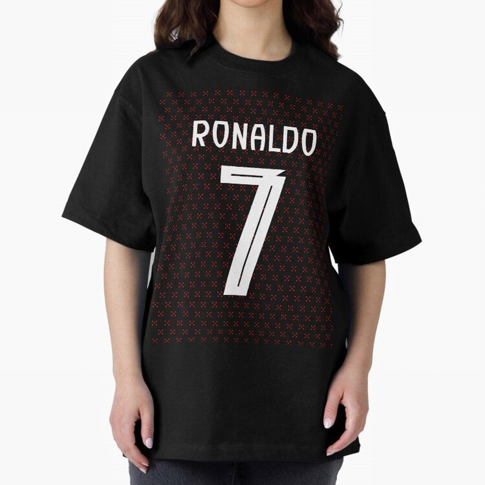 Christiano Ronaldo Portugal Kit 2025 Oversized T-Shirt Show Your Tournament Heart for the FIFA World Cup 2026 Journey through Messi, Neymar and Mbappe Highlights, Argentina Pride, Championship Spirit, Famous Goals, Roaring Crowds and International