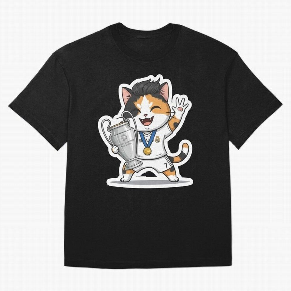 Kitten - Ucl Tittle | Ronaldo Oversized T-Shirt Elevate FIFA World Cup 2026 for Fans of Messi and Cristiano Ronaldo and England and Germany, Bringing Worldwide Fan Energy, Dramatic Goals, Stadium Lights and Championship Celebrations; Ideal for