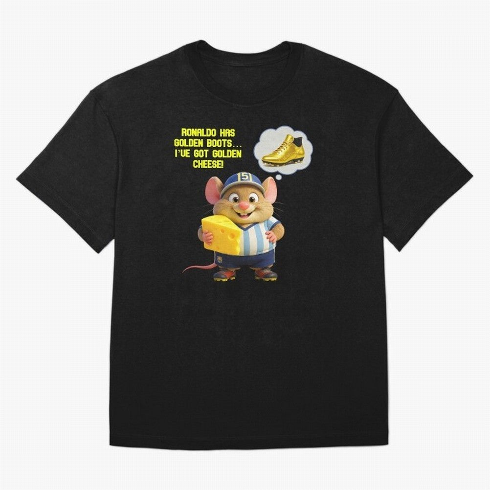 Zippy¡¯s Golden Cheese vs Ronaldo Oversized T-Shirt Bring a Vintage Feel to the FIFA World Cup 2026 Journey through Messi Highlights, Netherlands Pride, Sports Nostalgia, International Competition, Famous Players and Unforgettable Victories; Great